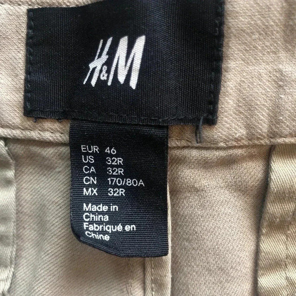 H&M Khaki Skinny Jeans Ankle Crop Womens Size 32R - Picture 7 of 11